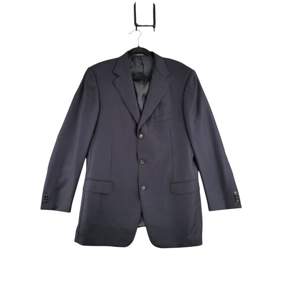 ERMENEGILDO ZEGNA Blue High Performance Superfine Wool Blazer Jacket IT 54 US 44